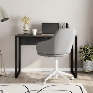 Písací stôl Houseland Inna retro šedý/čierny