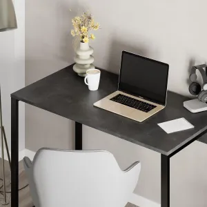 Písací stôl Houseland Inna retro šedý/čierny