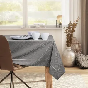 Obrus s manžetou DecoKing MAYA hnedý, veľkosť 140x340