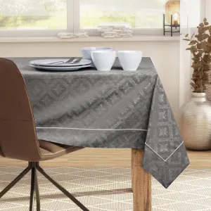 Obrus s manžetou DecoKing MAYA hnedý, veľkosť 140x340