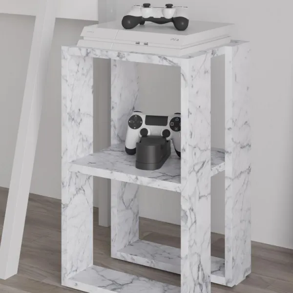 Nočný stolík Houseland Lonie mramor Carrara