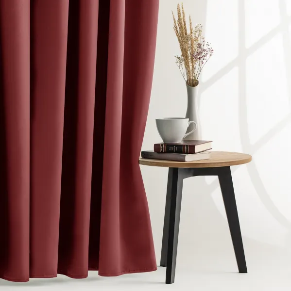 Restilo Záves AmeliaHome Blackout s priechodkami 140x245 cm ružové víno, veľkosť 140x245
