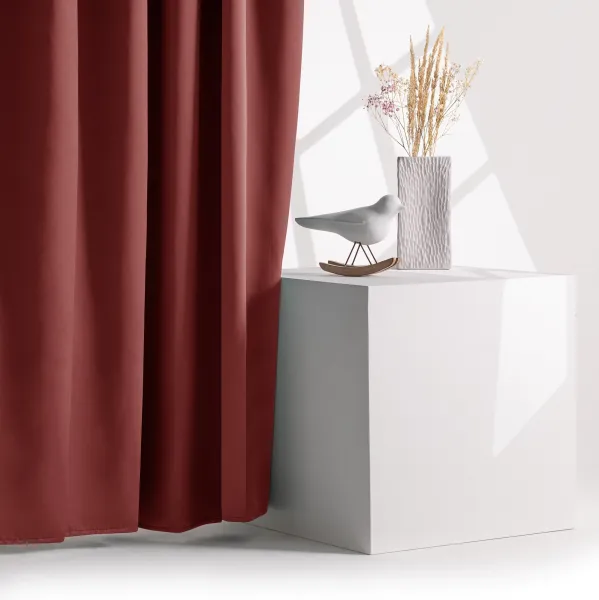 Restilo Záves AmeliaHome Blackout s priechodkami 140x245 cm ružové víno, veľkosť 140x245