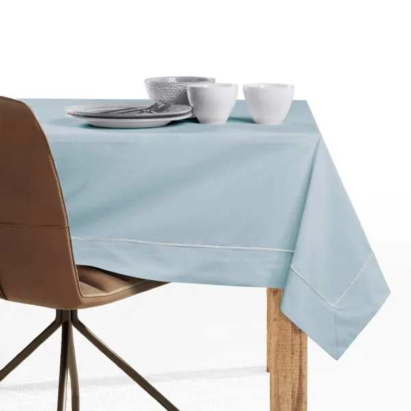 Obrus so záložkou DecoKing PURE modrý, veľkosť 160x200