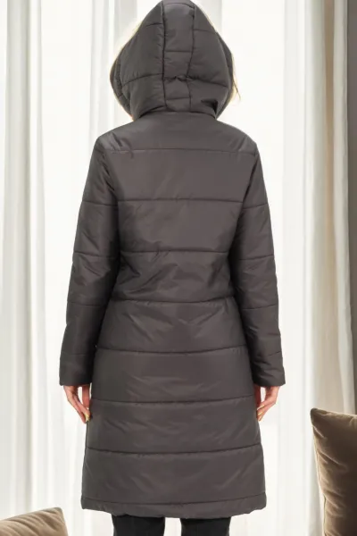 Z9738 DEWBERRY WOMEN'S COAT-ANTHRACITE