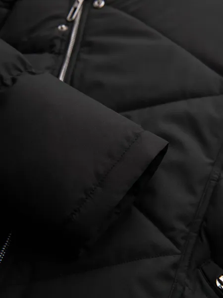 Pánska bunda s kapucňou OMBRE Jacket OM-JAHP-0252 V-1 black