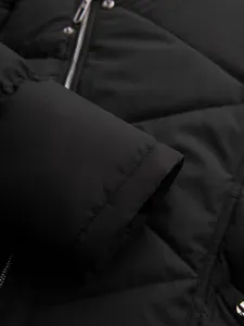 Pánska bunda s kapucňou OMBRE Jacket OM-JAHP-0252 V-1 black