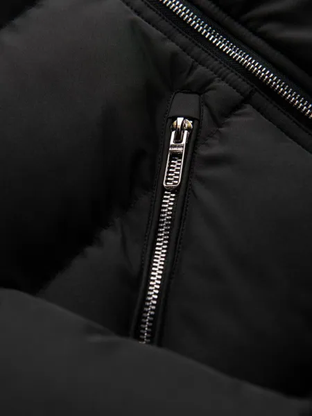 Pánska bunda s kapucňou OMBRE Jacket OM-JAHP-0252 V-1 black