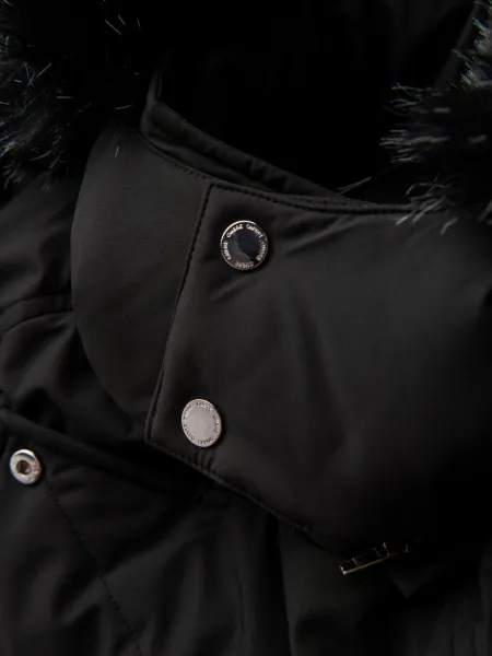 Pánska bunda s kapucňou OMBRE Jacket OM-JAHP-0252 V-1 black