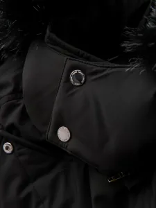 Pánska bunda s kapucňou OMBRE Jacket OM-JAHP-0252 V-1 black