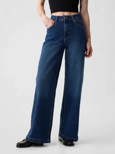 GAP Džínsy pre ženy  wide High Rise Stride 406725-00 Veľkosť: 29LONG