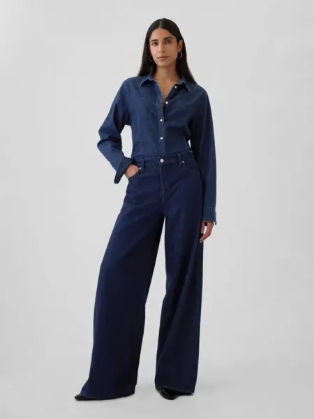 GAP Džínsy pre ženy  Mid Rise UltraSoft Baggy 484999-00 Veľkosť: 29LONG