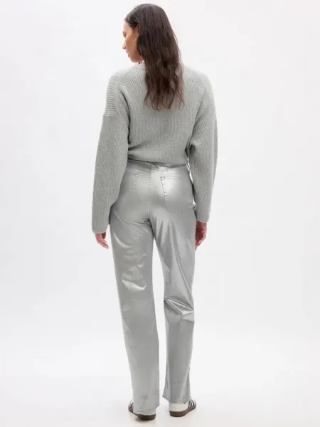 GAP Metalické džíny pro ženy  loose Mid Rise '90s 807039-00 Veľkosť: 29LONG - predĺžená dĺžka