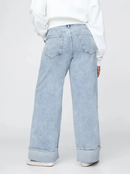 GAP Džíny pro ženy  Stride Cuffed Wide 740118-00 Veľkosť: 30LONG - predĺžená dĺžka