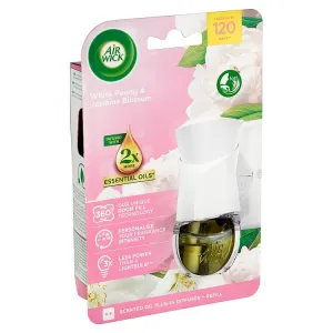 Air Wick Essential Oils Elektrický osviežovač vzduchu a náplň pivónia a jazmínový kvet 19 ml