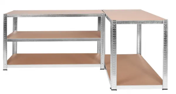 TZB Dílenský regál IRONHOLD 205x120 cm stříbrný
