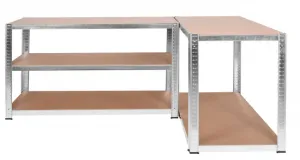 TZB Dílenský regál IRONHOLD 205x120 cm stříbrný