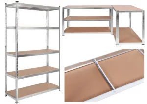 TZB Dílenský regál IRONHOLD 205x120 cm stříbrný