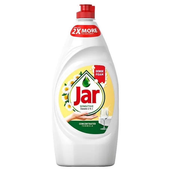 Jar Sensitive Chamomile & Vitamin E Prostriedok Na Umývanie Riadu Jemný K Rukám 900 ML