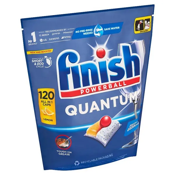 Finish Powerball Quantum All in 1 Lemon kapsuly do umývačky riadu 120 ks 1248 g