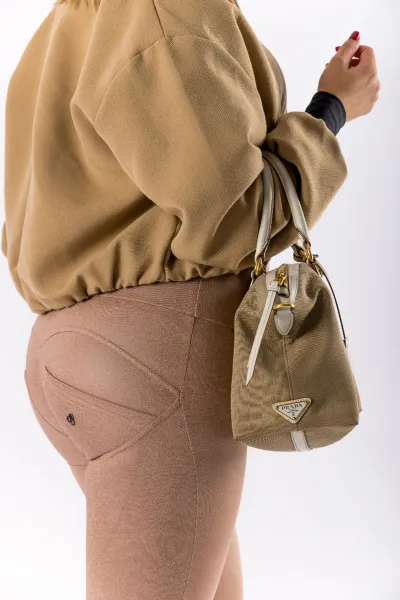 GoldBee Legíny Push-Up Pro Koženkové Nude Barva: Nude, Velikost: M