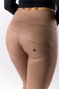 GoldBee Legíny Push-Up Pro Koženkové Nude Barva: Nude, Velikost: M