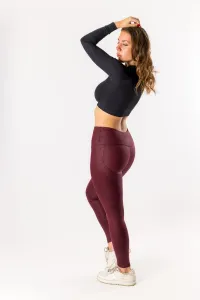 GoldBee Legíny Push-Up Koženkové Bordo Barva: Bordo, Velikost: M
