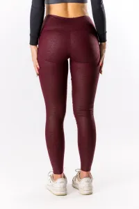 GoldBee Legíny Push-Up Koženkové Bordo Barva: Bordo, Velikost: M