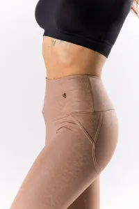 GoldBee Legíny Push-Up Koženkové Nude Barva: Nude, Velikost: M