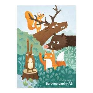 Krpa Farebný papier A3 10 listov