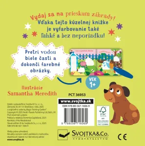 Maľovanie vodou do tašky Záhrada