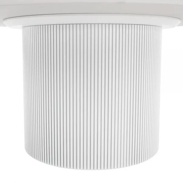 Konferenčný stolík, biely mramor/MDF, priemer 80 cm, MAHIR TYP 1