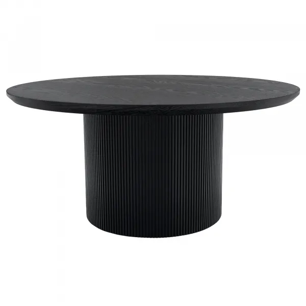 Konferenčný stolík, čierna, priemer 80 cm, MAHIR TYP 2