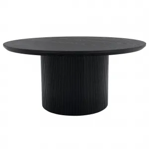 Konferenčný stolík, čierna, priemer 80 cm, MAHIR TYP 2