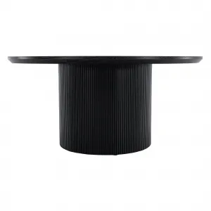 Konferenčný stolík, čierna, priemer 80 cm, MAHIR TYP 2