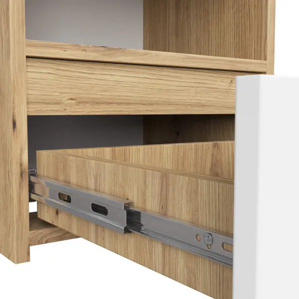 Ak furniture Nočný stolík CL1 40 cm dub artisan/biely