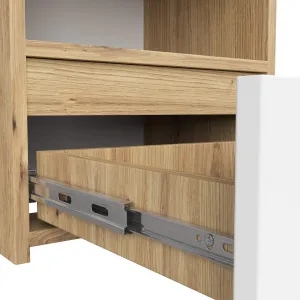 Ak furniture Nočný stolík CL1 40 cm dub artisan/biely