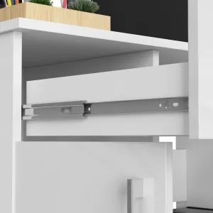 Ak furniture Volně stojící psací stůl Jay 90 cm bílý lesk