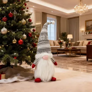 Tutumi Vianočný škriatok ELF 0623 - 48 cm sivý/biely