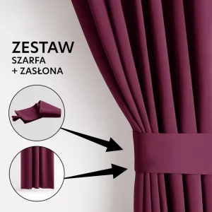 Restilo Záves AmeliaHome Blackout s multifunkčnou páskou 140x270 cm fialový, veľkosť 140x270