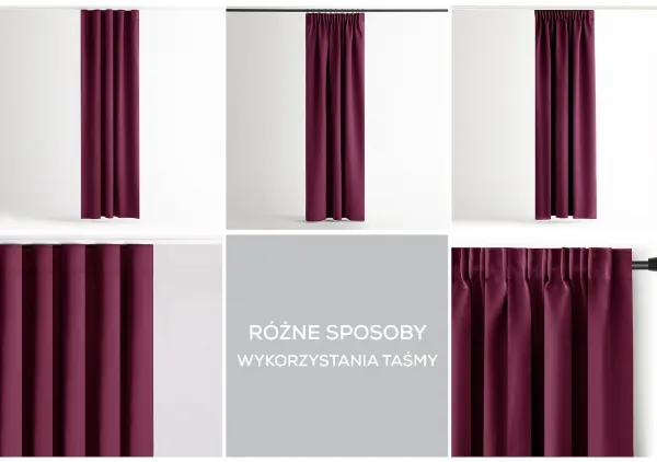 Restilo Záves AmeliaHome Blackout s multifunkčnou páskou 140x270 cm fialový, veľkosť 140x270