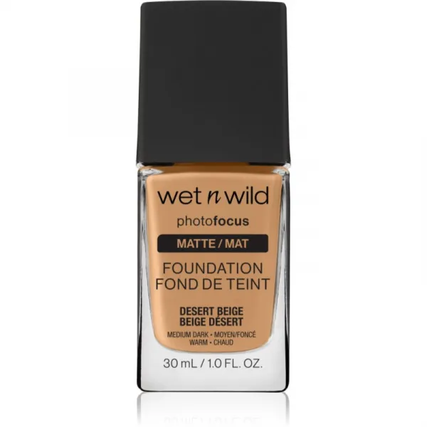 Wet n Wild PhotoFocus zmatňujúci fluidný make-up odtieň Desert Beige 30 ml