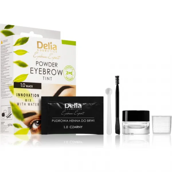 Delia Cosmetics Eyebrow Expert tónovacia farba na obočie odtieň 1.0 Black 4 g