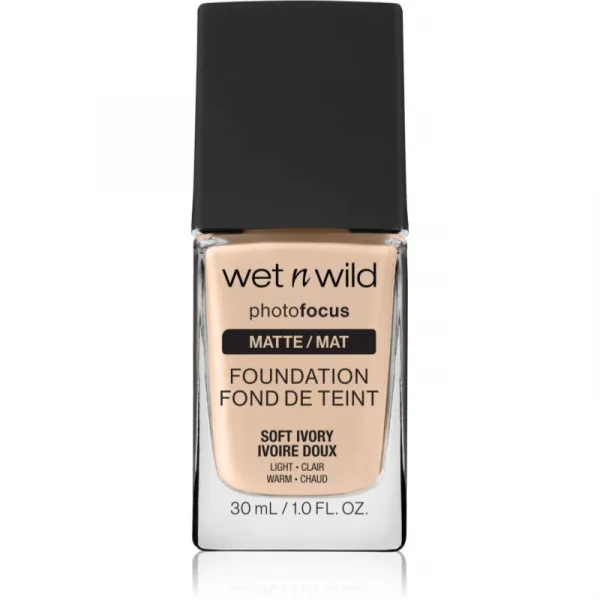 Wet n Wild PhotoFocus zmatňujúci fluidný make-up odtieň Soft Ivory 30 ml