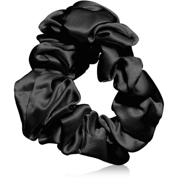 Notino Silk Collection Large scrunchie hodvábna gumička do vlasov Black 1 ks