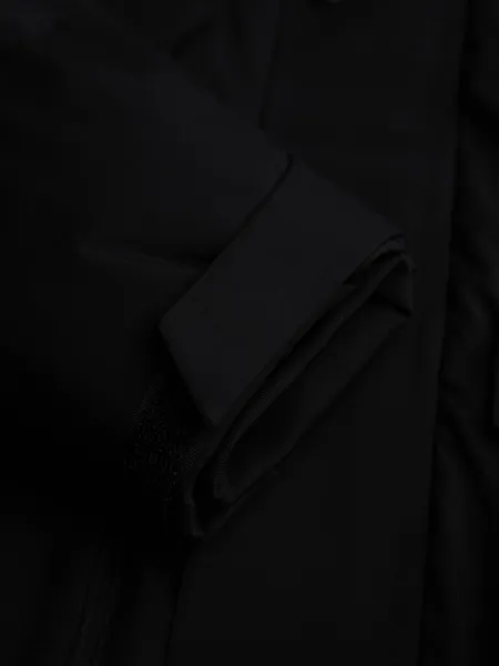 Ombre Men's winter jacket with detachable hood in waterproof material - black