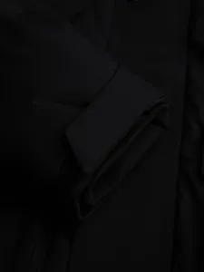 Ombre Men's winter jacket with detachable hood in waterproof material - black
