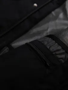 Ombre Men's winter jacket with detachable hood in waterproof material - black