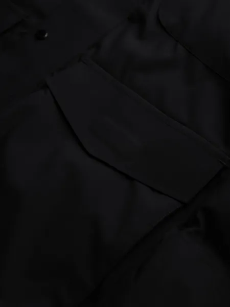 Ombre Men's winter jacket with detachable hood in waterproof material - black