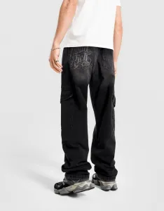 Hoodrich Nohavice  Cargo Denim Script